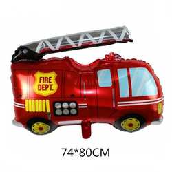 BIG風船付き働く車消防車ガーランドお誕生日お祝い飾り 3枚目の画像