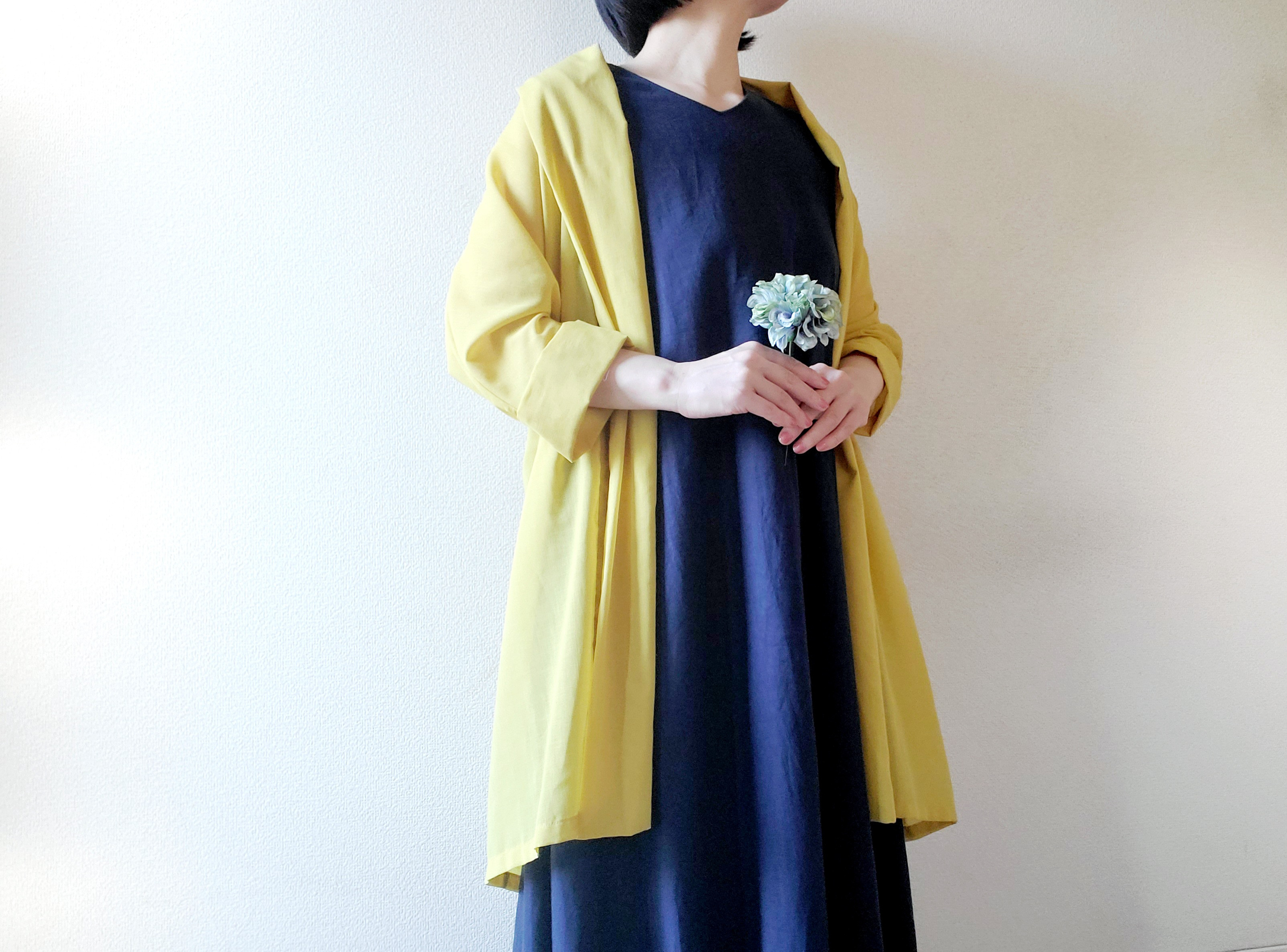 【風が通る服】日よけ冷房対策にも♪シアーロングカーディガン　さらりと軽くて心地よい　二の腕カバー　透け過ぎず上品