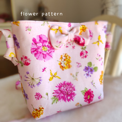 新商品☆*flowe  rpattern  KIDSクロスバッグ ピンク花柄 9枚目の画像