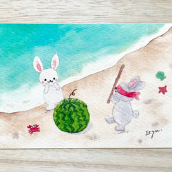 夏♪スイカ大好き♡うさぎ&あひる 57406caf34213245e09659480bb1ff