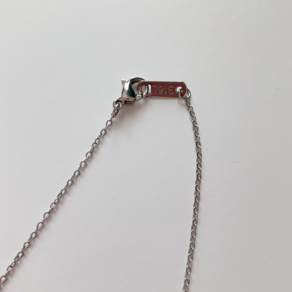 チューブネックレス（シルバー）/サージカルステンレス 金属アレルギー対応　重ね付け　パイプネックレス 7枚目の画像