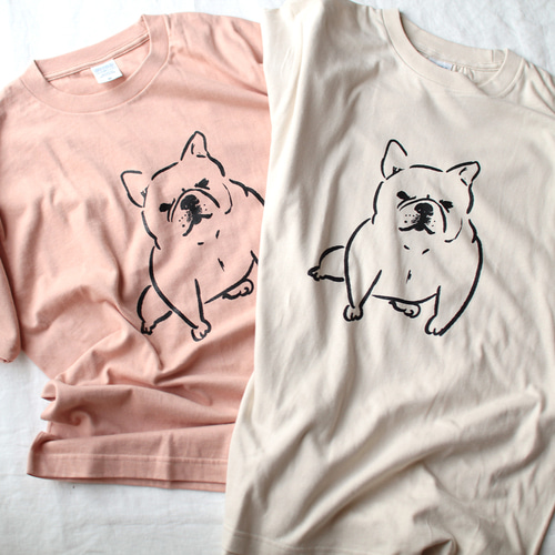 フレンチブルドッグ Tシャツ （ナチュラル）犬 Tシャツ せいこ