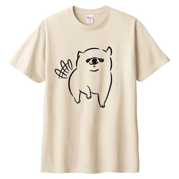 チワワ　 Tシャツ （ナチュラル）犬 1枚目の画像