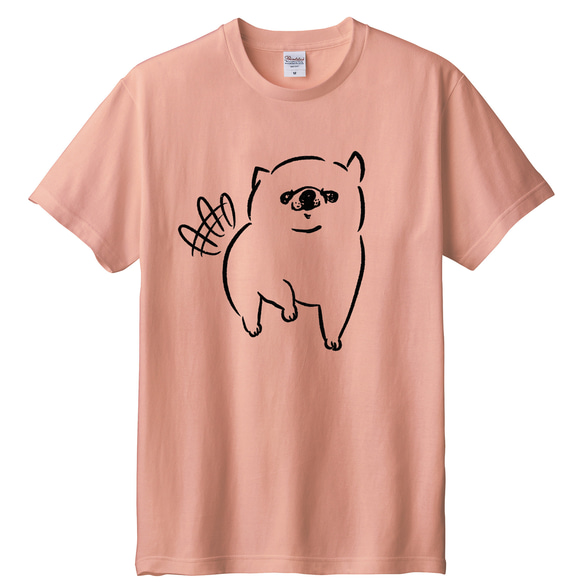 チワワ　 Tシャツ （ピンク）犬　Lサイズ 1枚目の画像