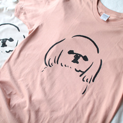 シーズー　 Tシャツ （ピンク）犬　Lサイズ 3枚目の画像