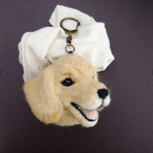 ゴールデンレトリバー 羊毛 羊毛フェルト ハンドメイド キーホルダー