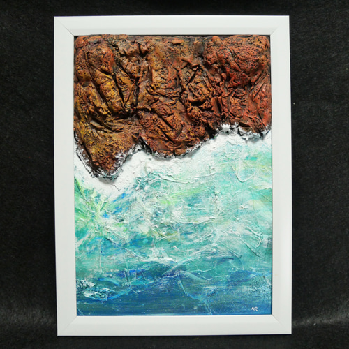 油絵 絵画 【岩場の海】 油絵 絵画【岩場の海】 絵画 HR 通販 16278991｜Creema(クリーマ)