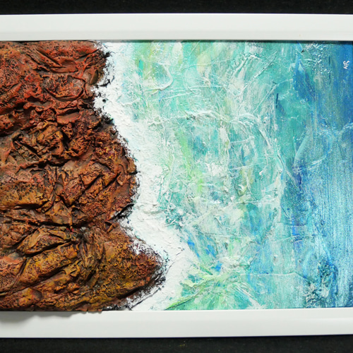 油絵 絵画 【岩場の海】 油絵 絵画【岩場の海】 絵画 HR 通販 16278991｜Creema(クリーマ)