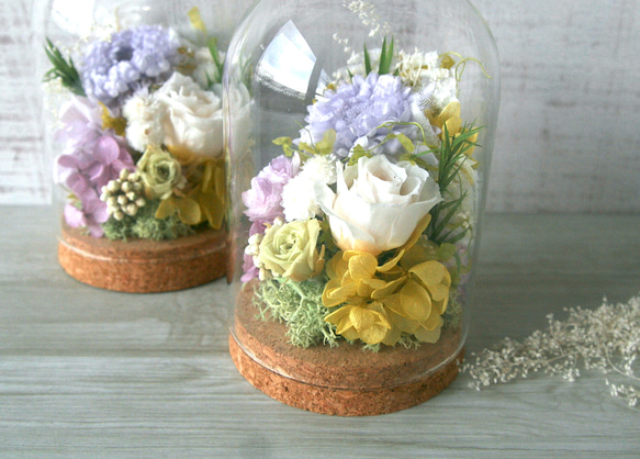 お供え花にもなるインテリア ガラスドーム -lavender- 3枚目の画像
