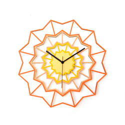 Chevron Naples Wall Clock - 41cm, terracotta, orange, yellow 第2張的照片