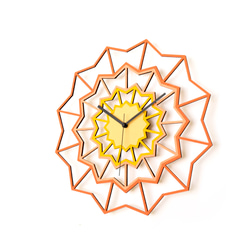 Chevron Naples Wall Clock - 41cm, terracotta, orange, yellow 第3張的照片