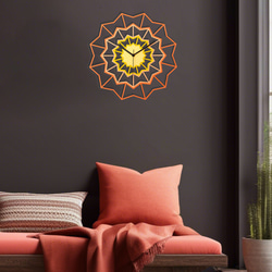 Chevron Naples Wall Clock - 41cm, terracotta, orange, yellow 第6張的照片