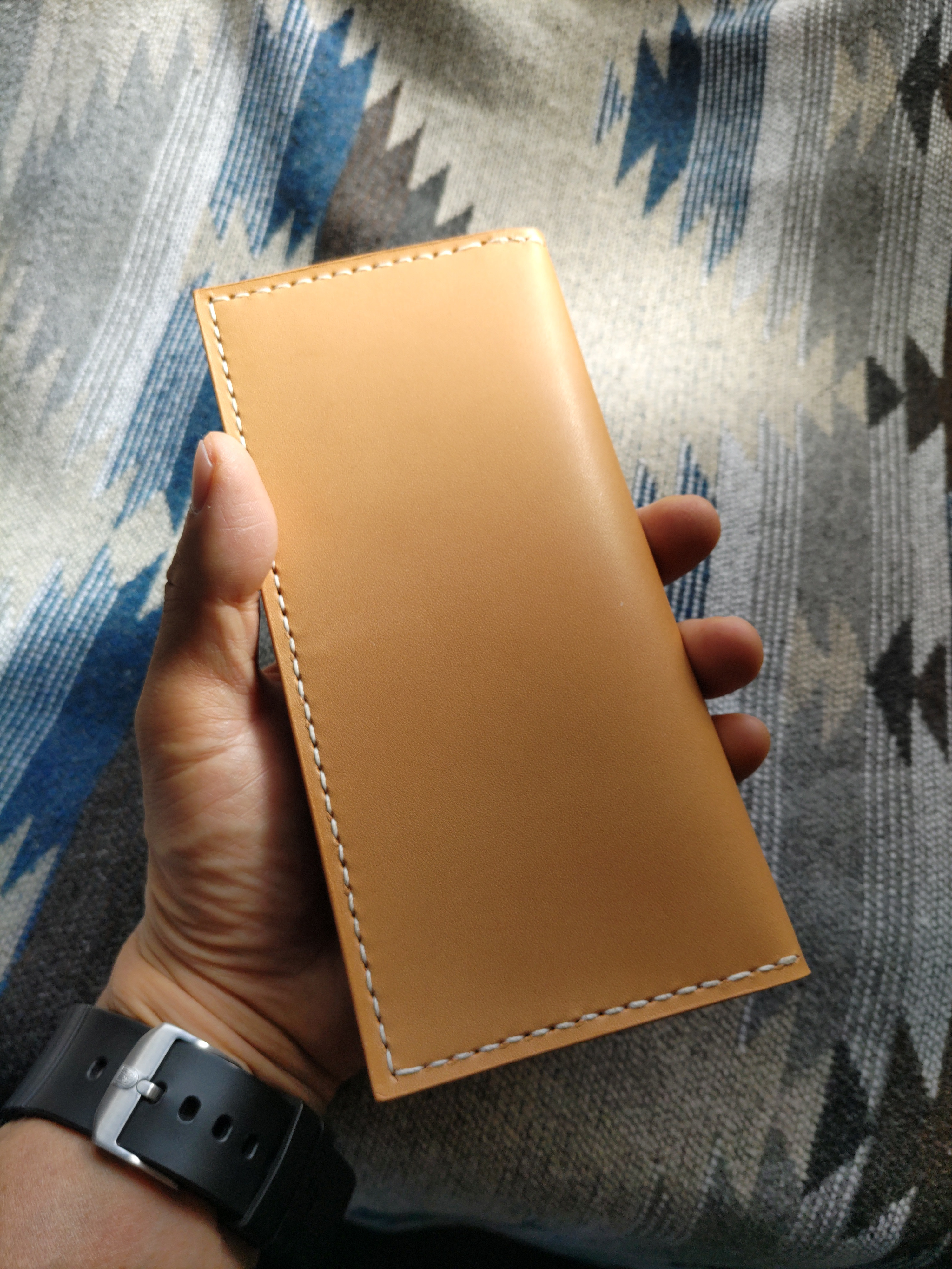 本革　牛革　ハンドメイド　長財布　ロングウォレット　no.1043