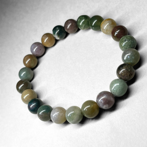 indian agate bracelet / インディアンアゲートブレスレット 8mm 2枚目の画像