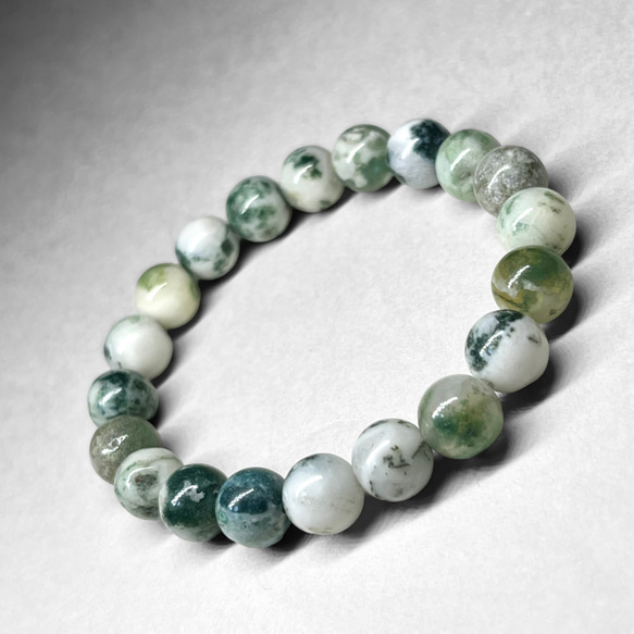 tree agate bracelet / ツリーアゲートブレスレット 8mm 2枚目の画像