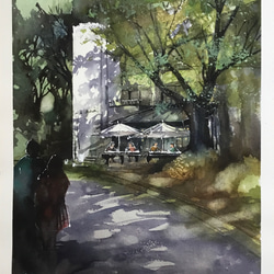 HIBIYA PALACE 日比谷公園 木漏れ日 東京 千代田区 水彩画