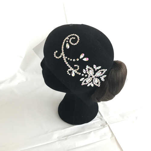 社交ダンス用ヘアアクセサリー DT173 ブラック 社交ダンス用ヘアアクセサリー DT173 ブラック