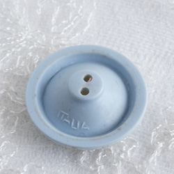 (2個) 20mm ヴィンテージボタン 水色＆バニラ 3枚目の画像