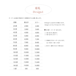 席札Design4 / ミニ〈1枚¥100〉 6枚目の画像