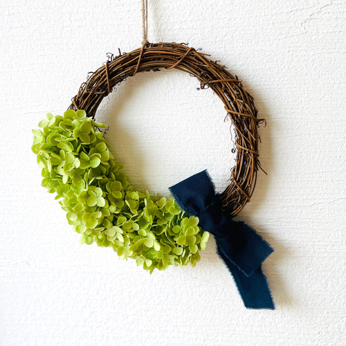 アナベル紫陽花リース