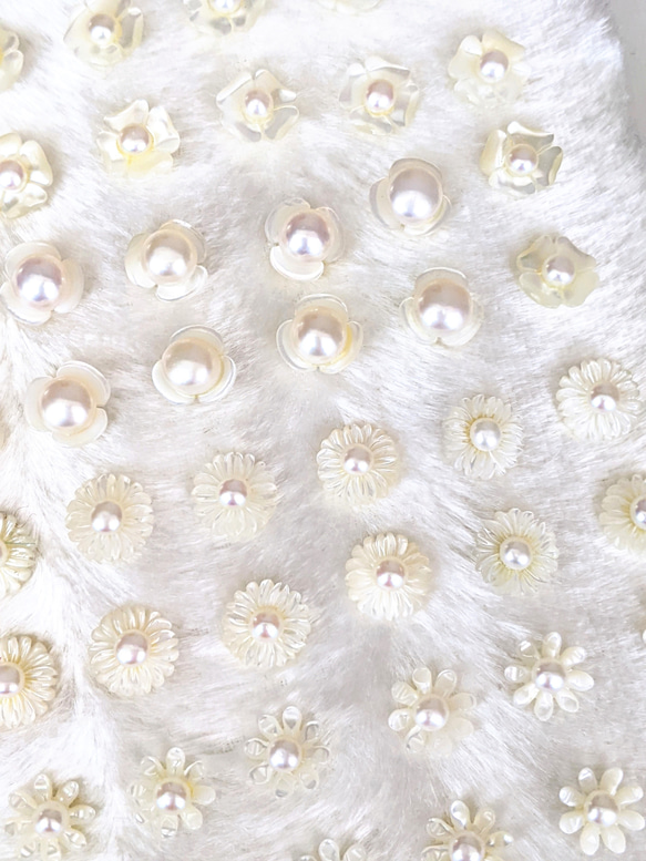 白蝶貝シェル 淡水真珠 ピアス✧イヤリング 5枚目の画像