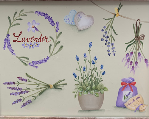 背景布【フラワーMIX F】サンプルペット、ドール撮影用ラベンダー藤の花