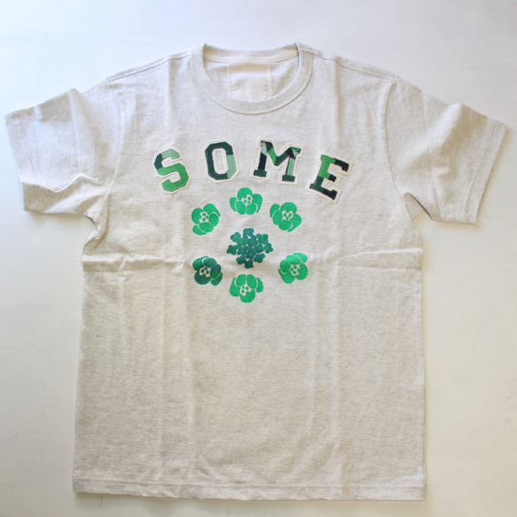 some nonsense flower No.05【L】アメカジワッペンTシャツ メンズ 3枚目の画像