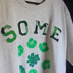 some nonsense flower No.05【L】アメカジワッペンTシャツ メンズ 4枚目の画像