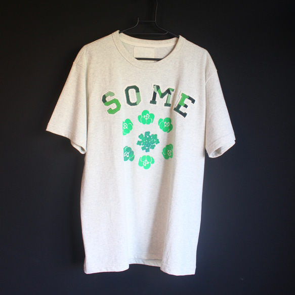 some nonsense flower No.05【L】アメカジワッペンTシャツ メンズ 2枚目の画像