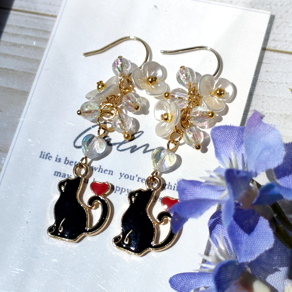 ☆Halloween猫ちゃんピアス☆C( ᜊº-° )ᜊ ☆Halloween猫ちゃん