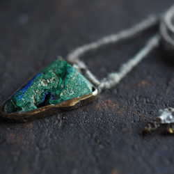 azurmalachite brass hemp necklace (tokoshie) 7枚目の画像