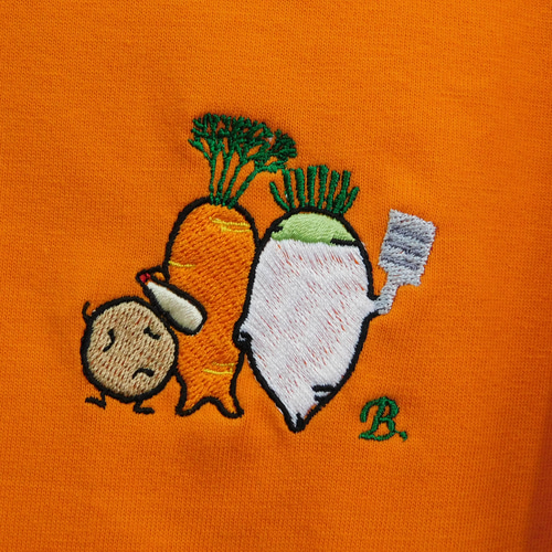 お野菜の刺繍入りTシャツ 6.2オンス 男女兼用 Tシャツ blatt shisyu