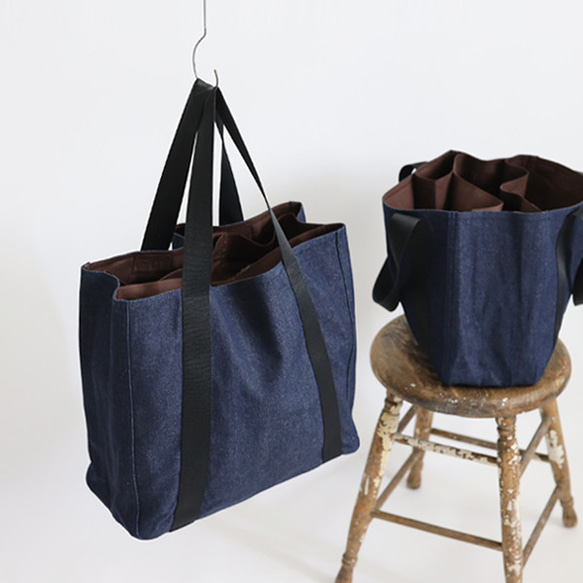 テゴマス まほう バッグ marusawa:D'eco Bag/和紙糸xリサイクルポリエステル 凸凹