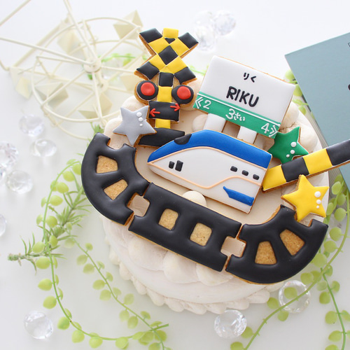 アイシングクッキー　電車　新幹線 人気NO.2】 アイシングクッキー 電車 踏切 誕生日 新幹線 男の子