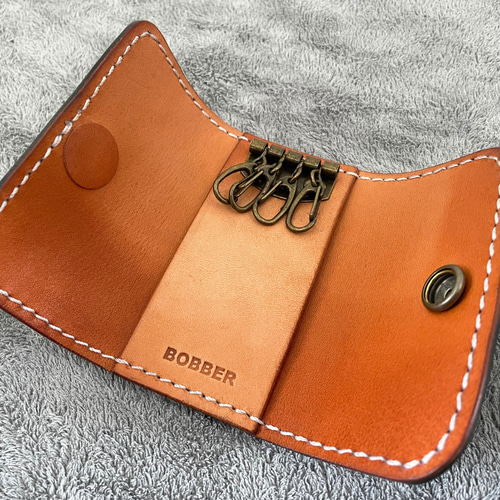 キーケース】アンティーク調 本格サドルレザー 牛革 総手縫い キー  