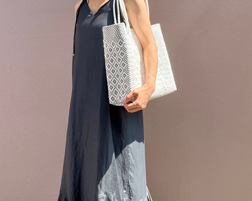 メルカドバッグ・L / WHITE×SILVER かごバッグ STYLE BIRD 通販
