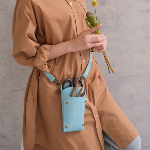 フローリストケース ホワイト・レッド 剪定ハサミ入れ 道具入れ その他