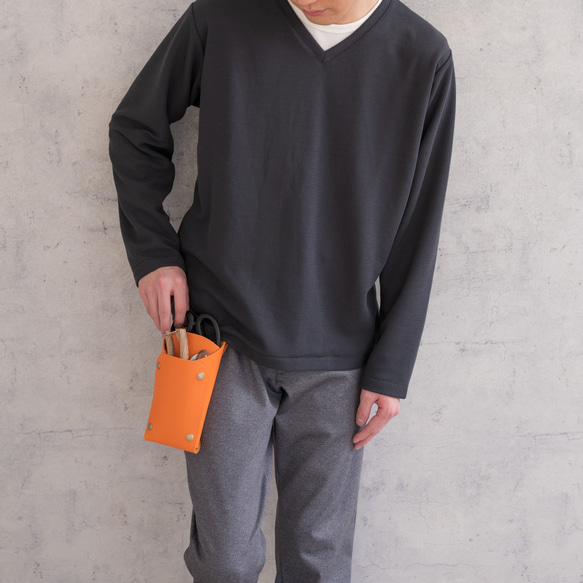 フローリストケース　茶色・キャメル　剪定ハサミ入れ　道具入れ バッグ・カバン その他バッグ 皮、革、レザー WS1210885596(9295円)