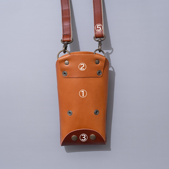 フローリストケース　茶色・キャメル　剪定ハサミ入れ　道具入れ バッグ・カバン その他バッグ 皮、革、レザー WS1210885596(9295円)