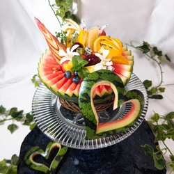 スイカ 薔薇プレゼント カービング作品 母の日 その他オーダー