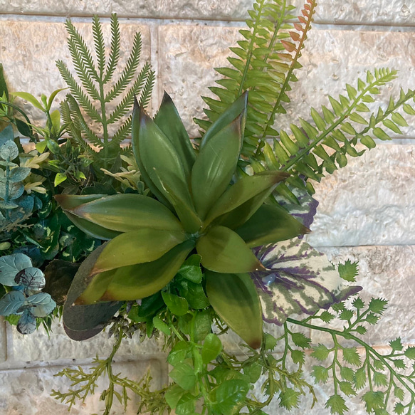 光触媒　人工観葉植物　ウォールグリーン　フェイクグリーン　壁掛け596540 5枚目の画像
