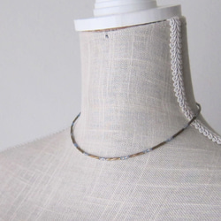 Design necklace ガラスビーズ デザインネックレス アンティークブロンズ 4枚目の画像