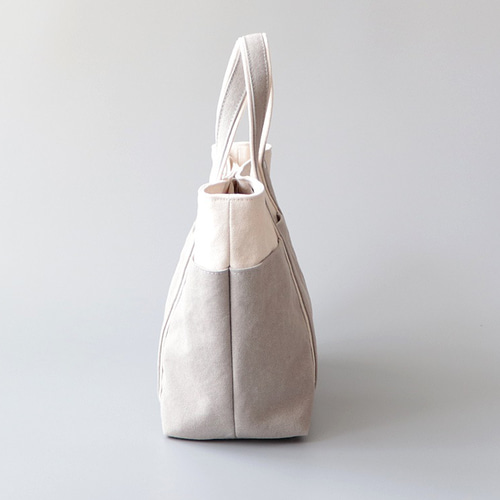 バイカラートート（М）B5サイズ サブバッグとしても（アイスグレー