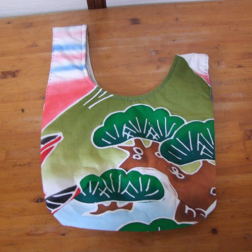 ハンドメイド・のぼり旗リメイク・しじみバック① 巾着バッグ