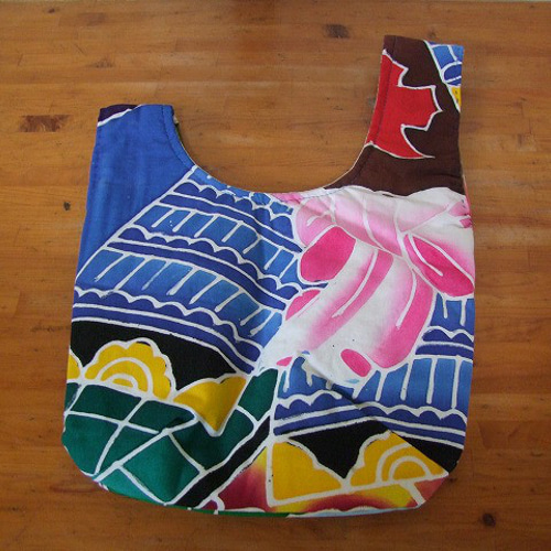 ハンドメイド・のぼり旗リメイク・しじみバック① 巾着バッグ