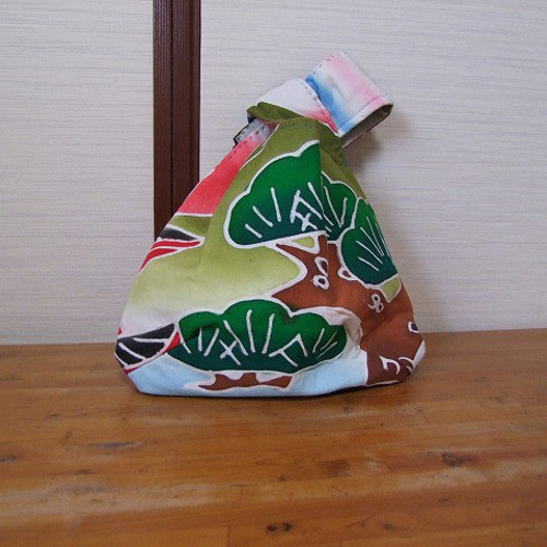 ハンドメイド・のぼり旗リメイク・しじみバック① 巾着バッグ