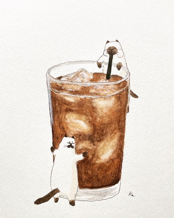 原画「アイスコーヒー」 4枚目の画像