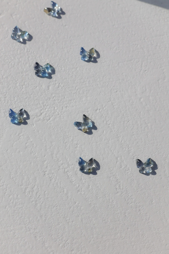 【再販】夏の雫の蝶々ボディピアス。つけっぱなしOK✨（ピアスでもご用意しています）サージカルステンレス　軟骨 10枚目の画像