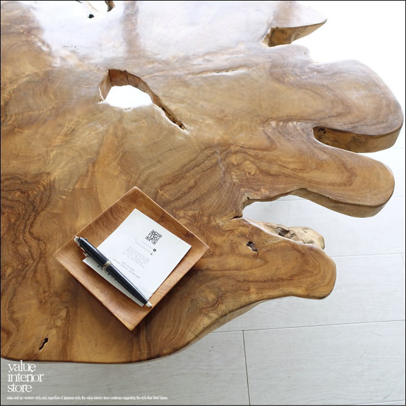 一枚板リビングテーブルCur01 酒卓 ローテーブル 座卓 プリミティブテーブル 座敷机 ちゃぶ台 ナチュラル 無垢材 5枚目の画像