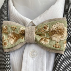 【キッズサイズ】インド刺繍リボンがとても素敵な蝶ネクタイ　Sサイズ 12枚目の画像